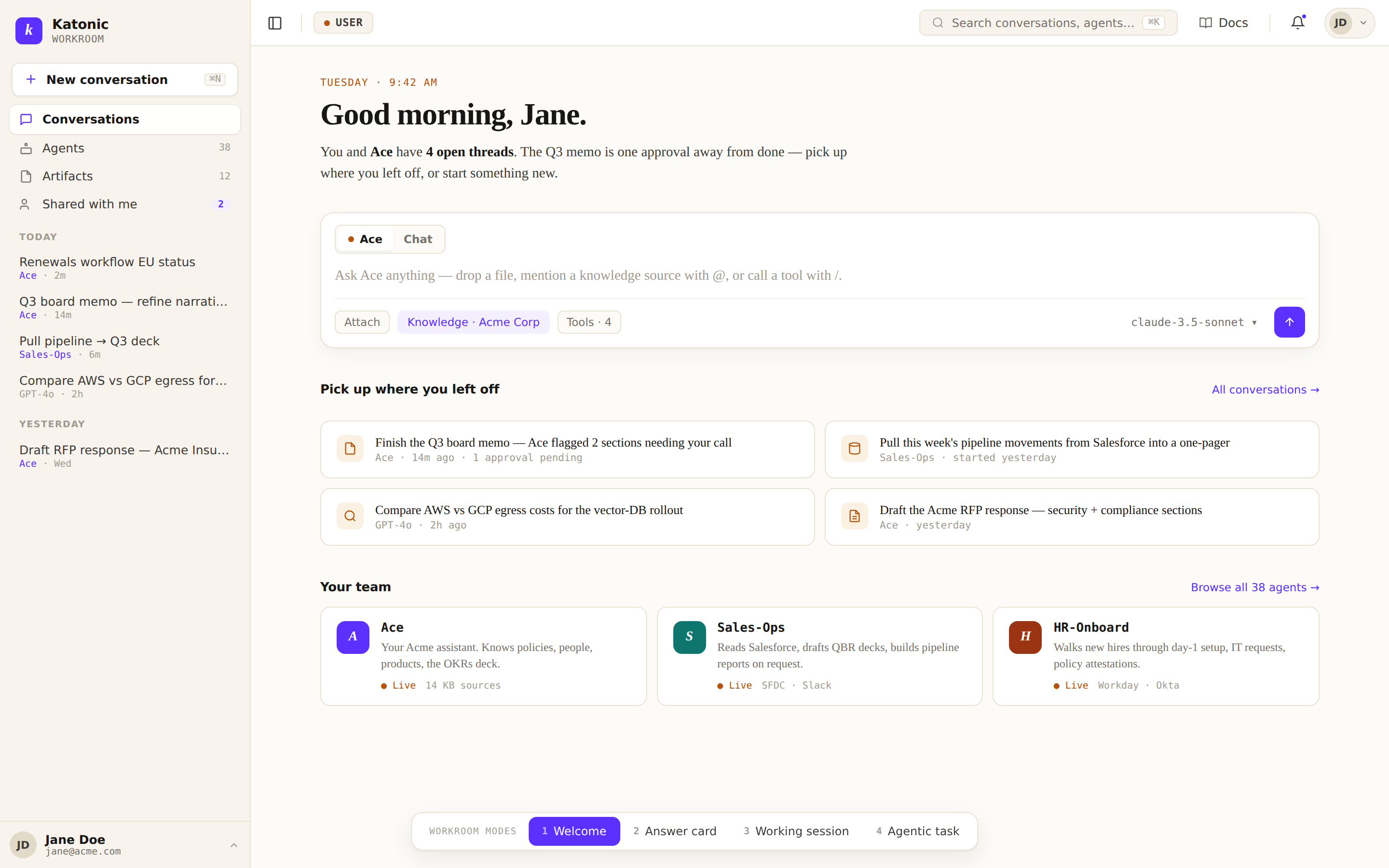 Workroom product screenshot